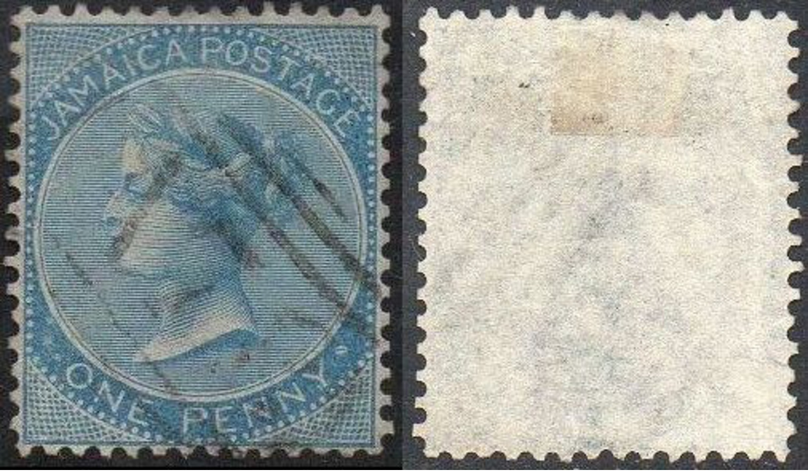 JAMAICA  1860 1d Blue Used - Jamaica (...-1961)