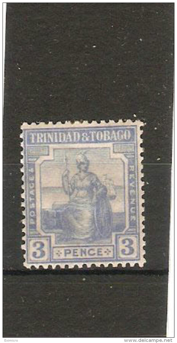 TRINIDAD AND TOBAGO 1922 3d SG 211 WATERMARK MULTIPLE SCRIPT CA MOUNTED MINT Cat £7.50 - Trinidad Y Tobago