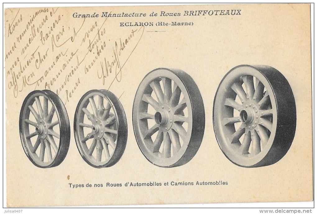 ECLARON (52) Manufactures De Roues Briffoteaux Roues De Camions Et D'automobiles - Eclaron Braucourt Sainte Liviere