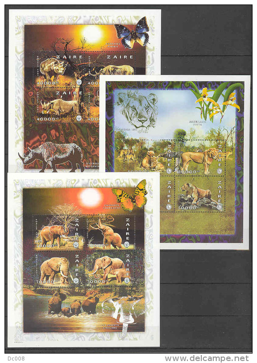 Animals 1997 COB BL120/125 MNH - Unused Stamps