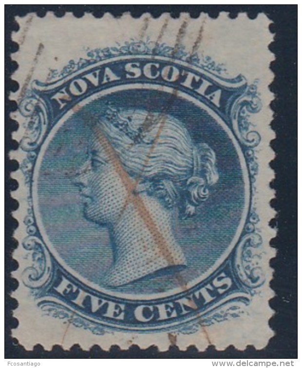 CANADA/NUEVA ESCOCIA 1860 - Yvert #7 - VFU - Gebruikt