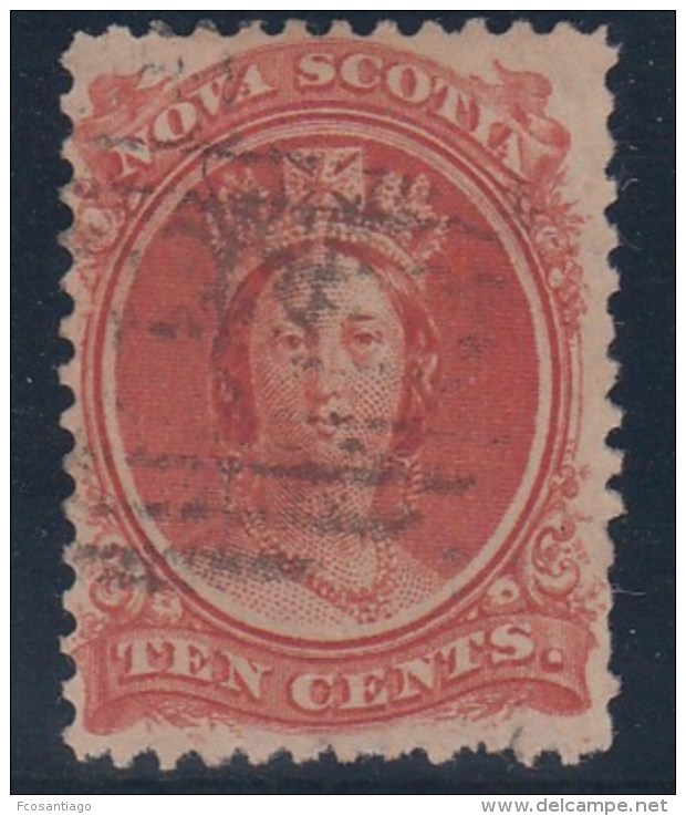 CANADA/NUEVA ESCOSIA 1860 - Yvert #9 - VFU - Usados