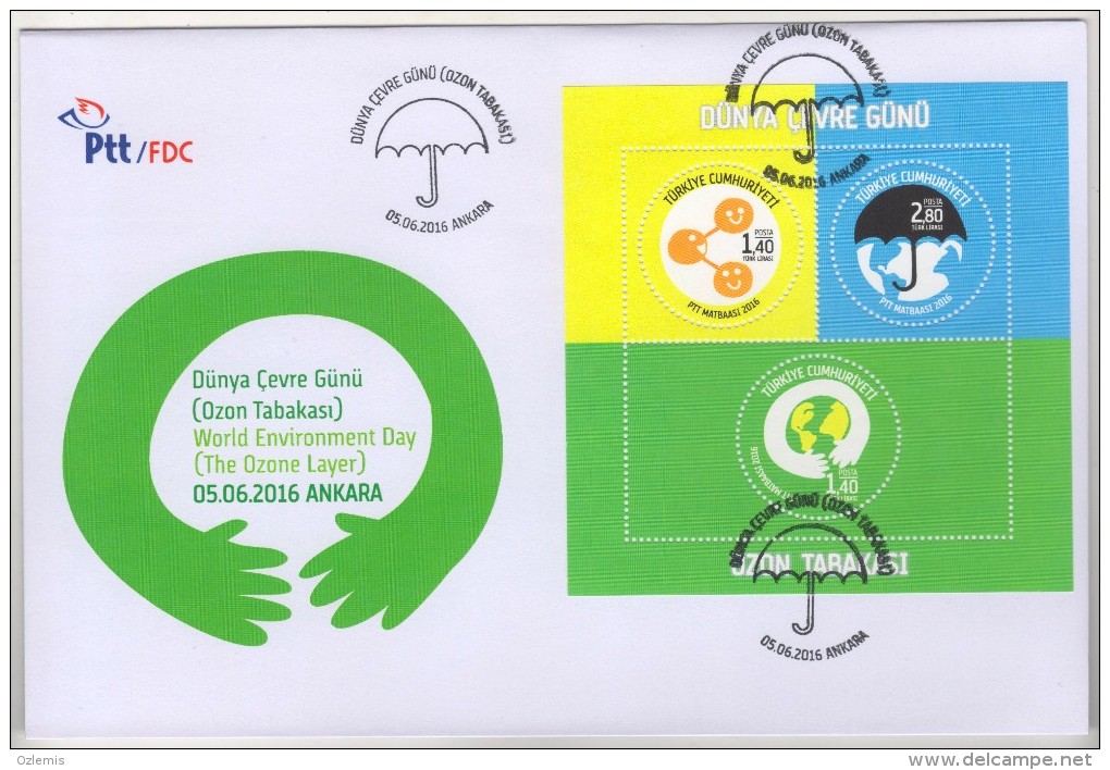 TURKEY,TURKEI,TURQUIE, WORLD ENV&#304;RONMENT DAY (THE OZONE LAYER) FDC - Covers & Documents