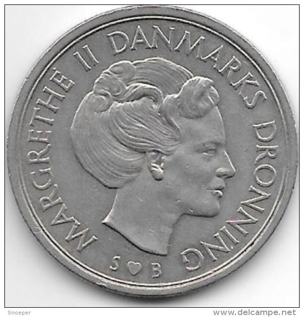 *denmark  5 Kroner 1974  Km 863.1 Xf+ - Denemarken