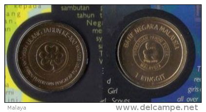 Malaysia 2012 1 Ringgit 100th Girl Guide Scout Nordic Gold BU Coin - Malaysia