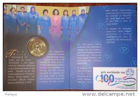 Malaysia 2012 1 Ringgit 100th Girl Guide Scout Nordic Gold BU Coin - Malaysia