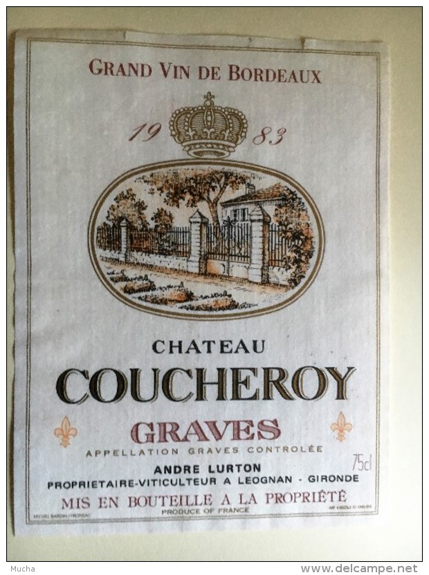 811 - Château Coucheroy 1983 Graves - Bordeaux