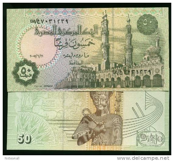 EGYPT 50 PT 2007 P-62 SIG/OQDA #22 UNC LOOK - Egypt