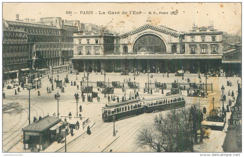 Cpa -    Paris   -     La Gare De L 'Est                                            T179 - Arrondissement: 10