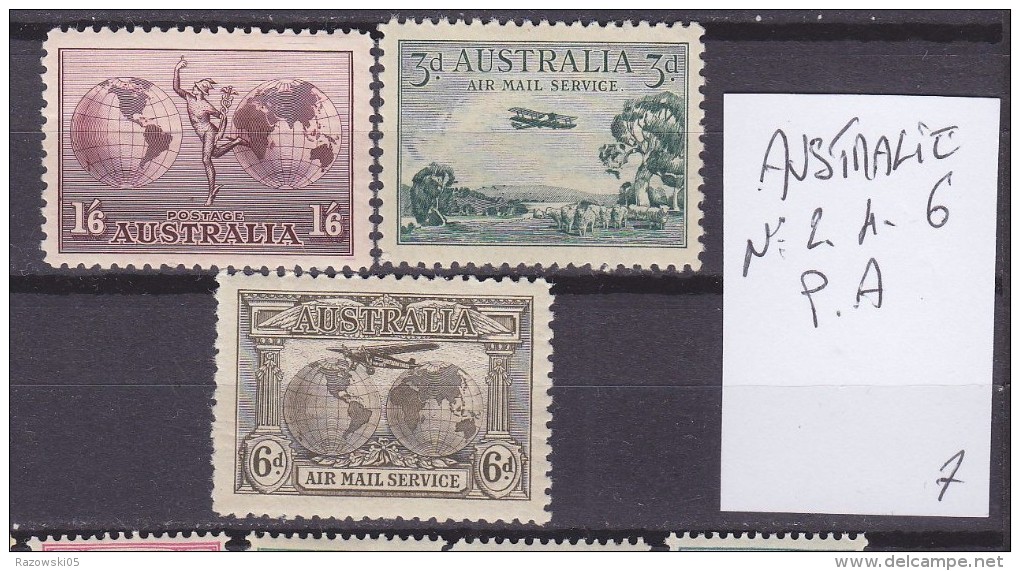 TIMBRE. AUSTRALIE. PA. POSTE AERIENNE. N° 2.4.6. - Neufs