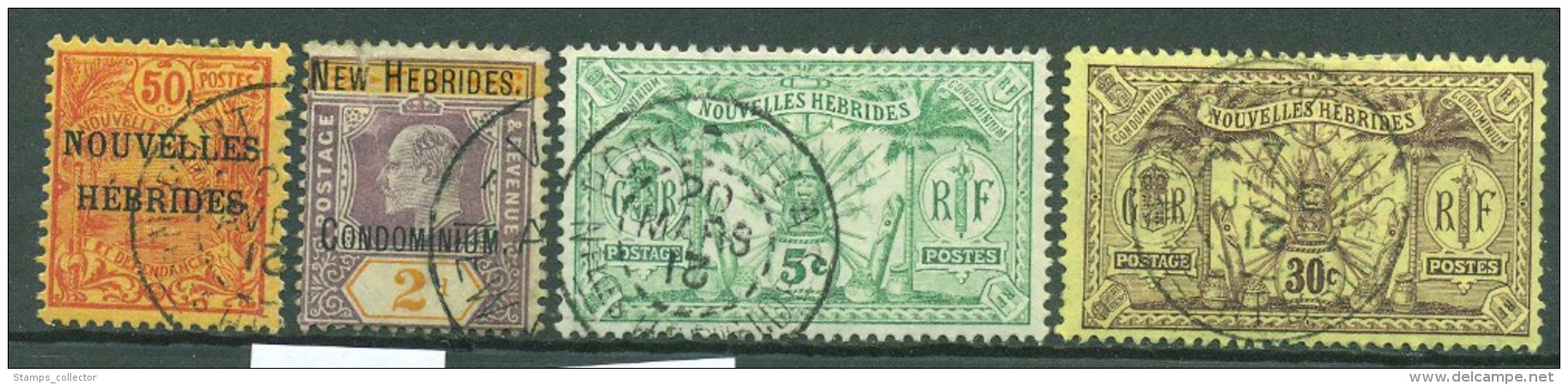 NEW HEBRIDES. 4 Old Stamps. Used - Oblitérés