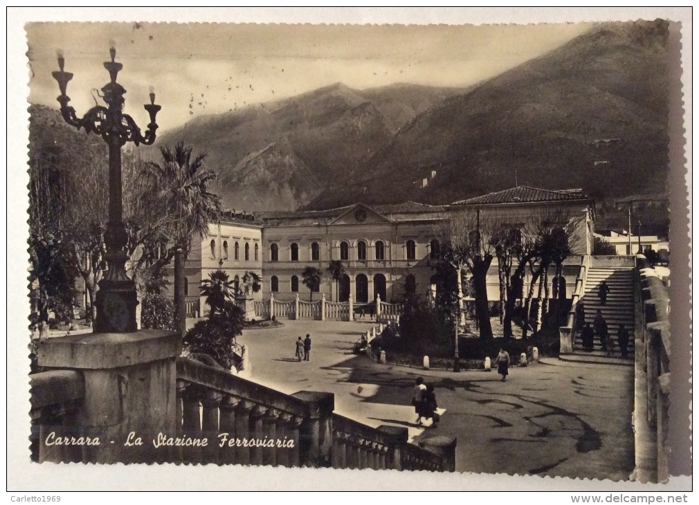 CARRARA LA STAZIONE FERROVIARIA VIAGGIATA FG - Carrara