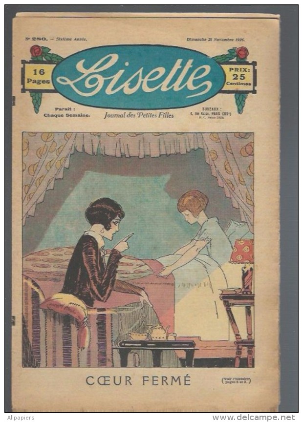 Lisette N°280 Coeur Fermé - Patron D'un Manteau Pratique Pour Fillette De 5 à 7 Ans - Isidore Le Boiteux De 1926 - Lisette