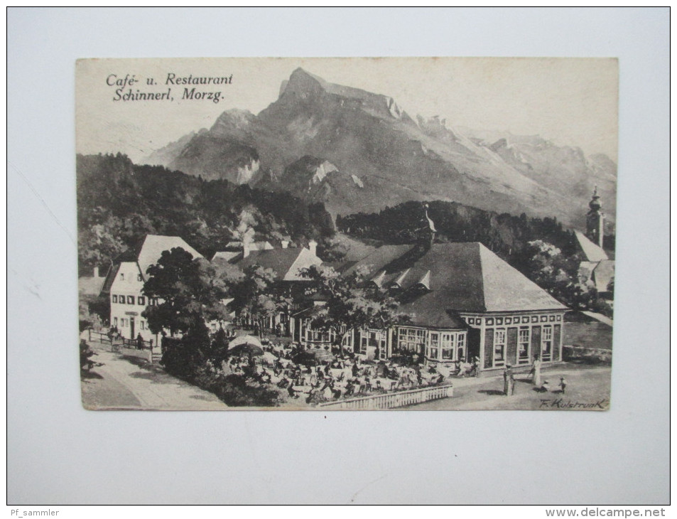 AK / Künstlerkarte 1925 Cafe Und Restaurant Schinnerl Morzg. Österreich. Franz Kulstrunk - Sonstige & Ohne Zuordnung