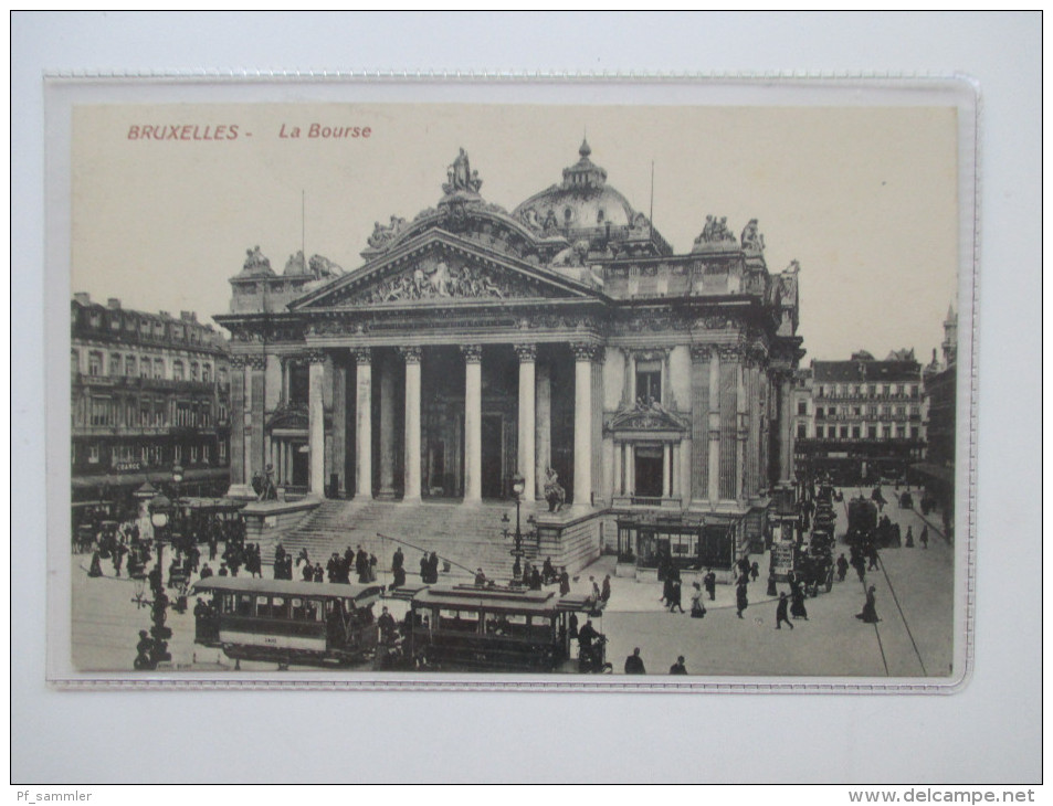 AK Belgien Frühes 20. Jahrhundert. Bruxelles - La Bourse. Straßenbahn - Monumenten, Gebouwen