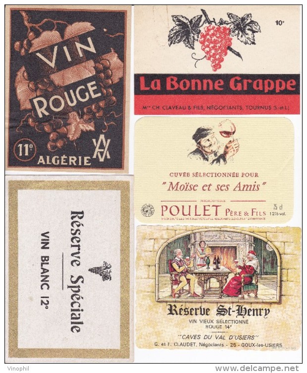 LOT DE 90 ETIQUETTES DE VIN DIVERSES VIN DE TABLE ET AUTRES FANTAISIE BEAU LOT PRIX CANON - Altri & Non Classificati