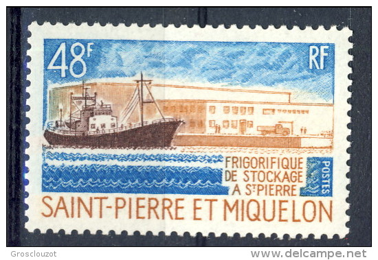 S. Pierre Et Miquelon 1970 N. 406 Fr. 48 Frigo Stoccaggio  MVLH Catalogo € 25,50 - Nuovi