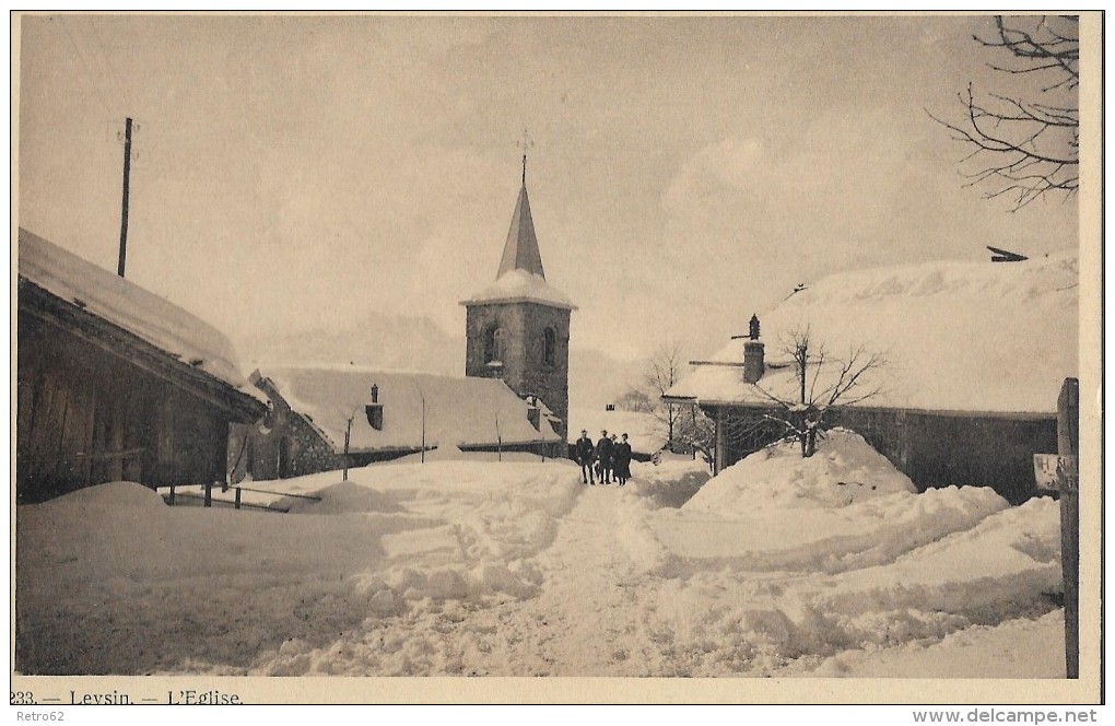 LEYSIN &#8594; L´Eglise En Hiver, Ca.1940 - Leysin