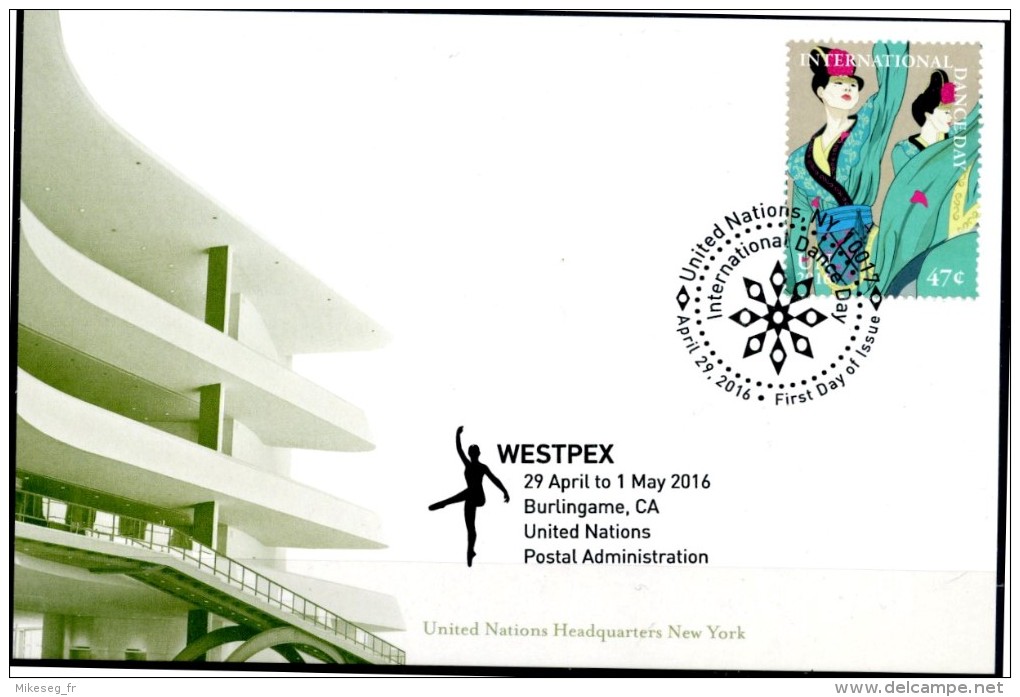 ONU New-York 2016 - Show Card WESTPEX 29 April To 1 May 2016 Burlingame CA - Cartes-maximum