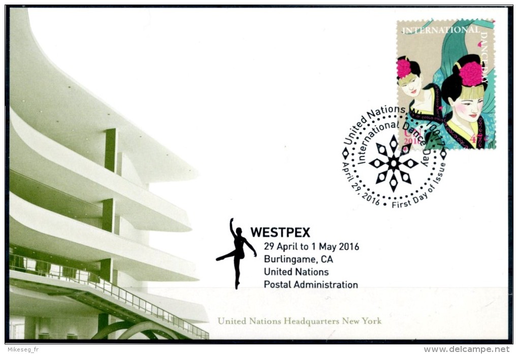 ONU New-York 2016 - Show Card WESTPEX 29 April To 1 May 2016 Burlingame CA - Cartes-maximum