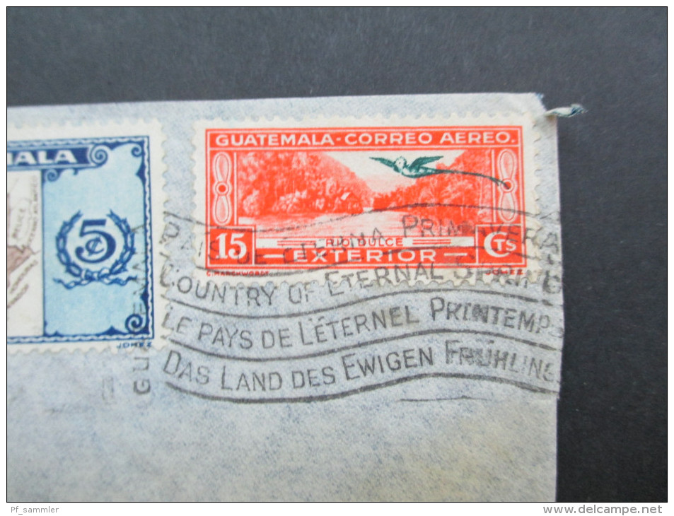 Guatemala 1938 MiF Flugpostbeleg Marken Mit Aufdruck! Stempel: Buzon 52 Guatemala - Guatemala