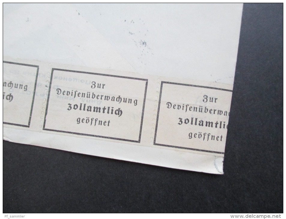 Bulgarien 1939 Luftpostbeleg / Zollamtlich Geöffnet! Stempel Mit Flugzeug Poste Aerienne Sofia. Nr. 352 MeF - Cartas & Documentos