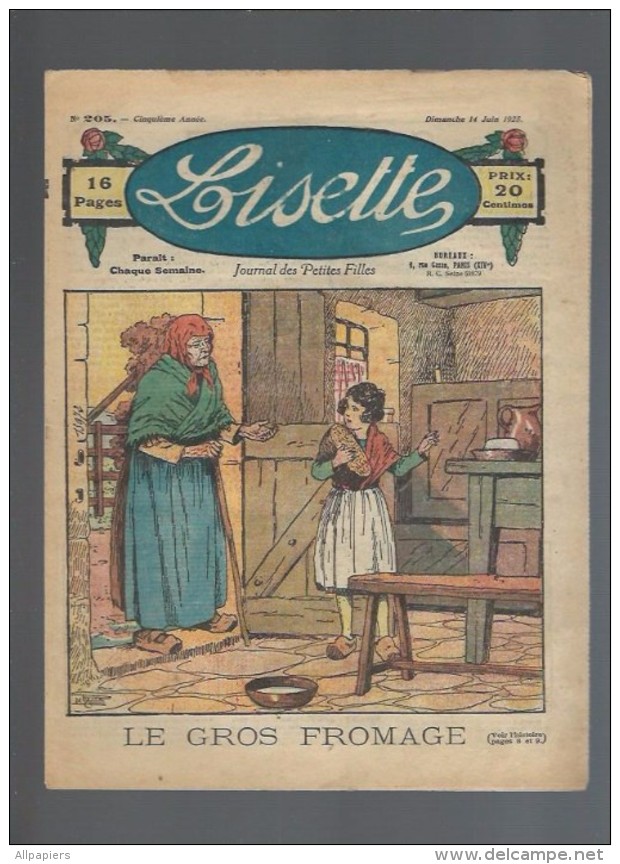 Lisette N°205 Le Gros Fromage - L'heureuse Fortune De Graziella - A Monter Le Berceau De Poupette De 1925 - Lisette