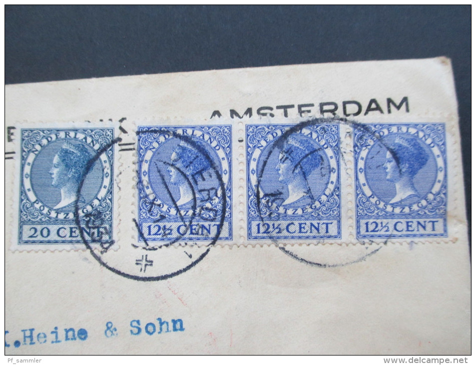 Niederlande Einschreiben 5 Fach Gesiegelt!! Amsterdam Twentsche Bank Asd. No 4499. Interessanter Beleg!! - Cartas & Documentos