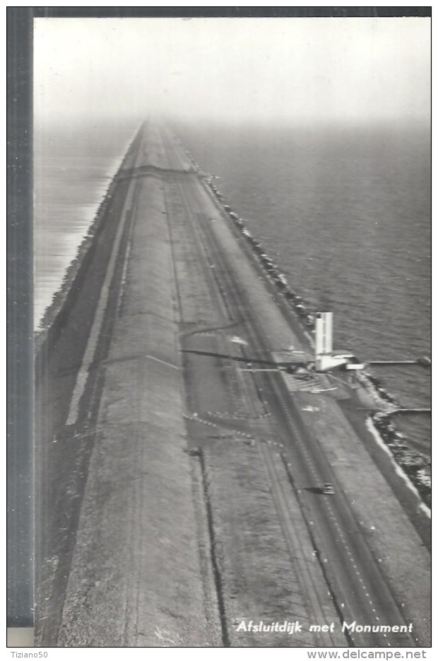 AFSLUITDIJK-MET MONUMENT.VIAGGIATA.NO-1950.FG-A2135-T - Den Oever (& Afsluitdijk)