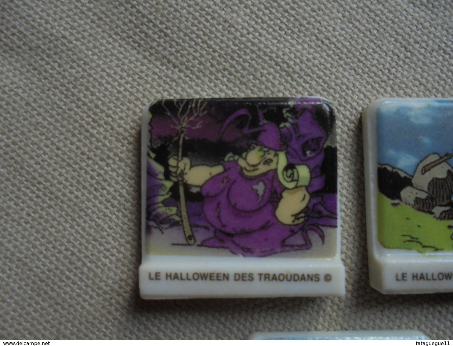 Vintage - Petit Lot De 3 Fèves "Le Halloween Des Traoudans" - Strips