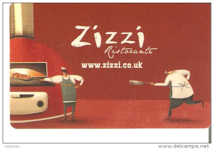 CARTE CADEAU PIZZERIA RISTORANTE ZIZZI ROYAUME UNI ROUGE - Tarjetas De Regalo