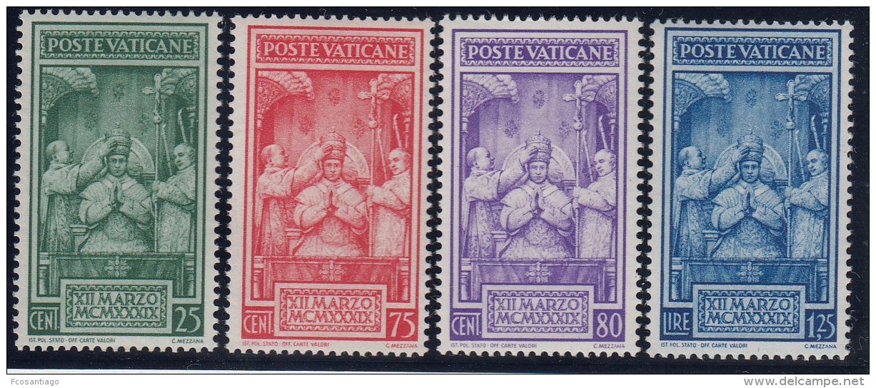 VATICANO 1939 - Yvert #86/89 - MNH ** - Nuevos