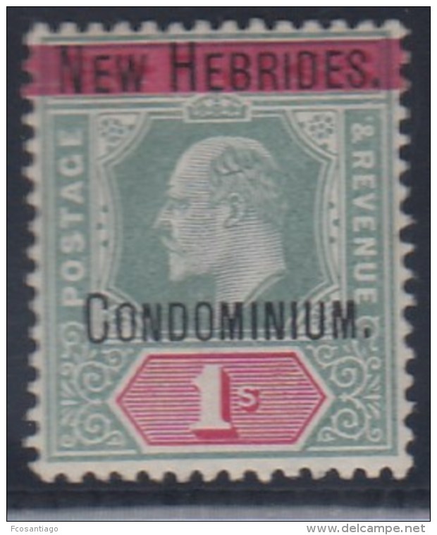 NEW HEBRIDES 1908/09 (LEYENDA FRANCESA) - Yvert #14 - MLH * - Neufs