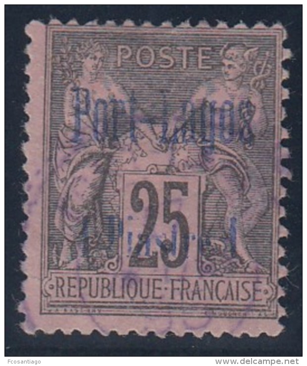 FRANCIA/PUERTO LAGOS 1893 - Yvert #4 - VFU - Gebraucht