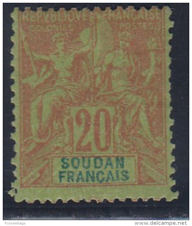 FRANCIA/SUDAN 1894 - Yvert #9 - MLH * - Nuevos