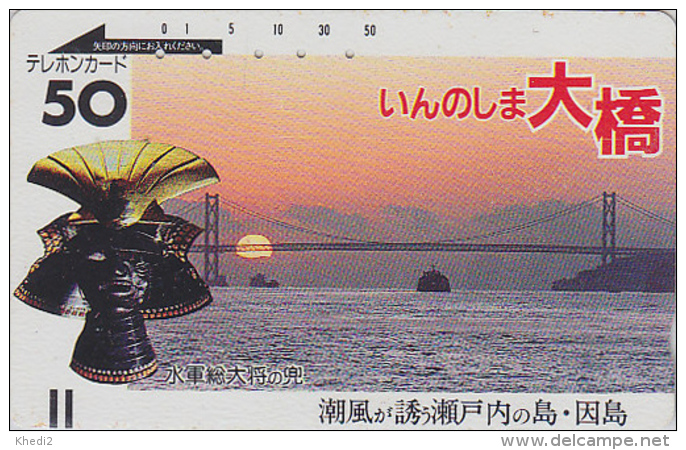 Télécarte Ancienne Japon / 110-1305 - COUCHER DE SOLEIL - SUNSET Japan Front Bar Phonecard / A - Balken Telefonkarte - Paysages