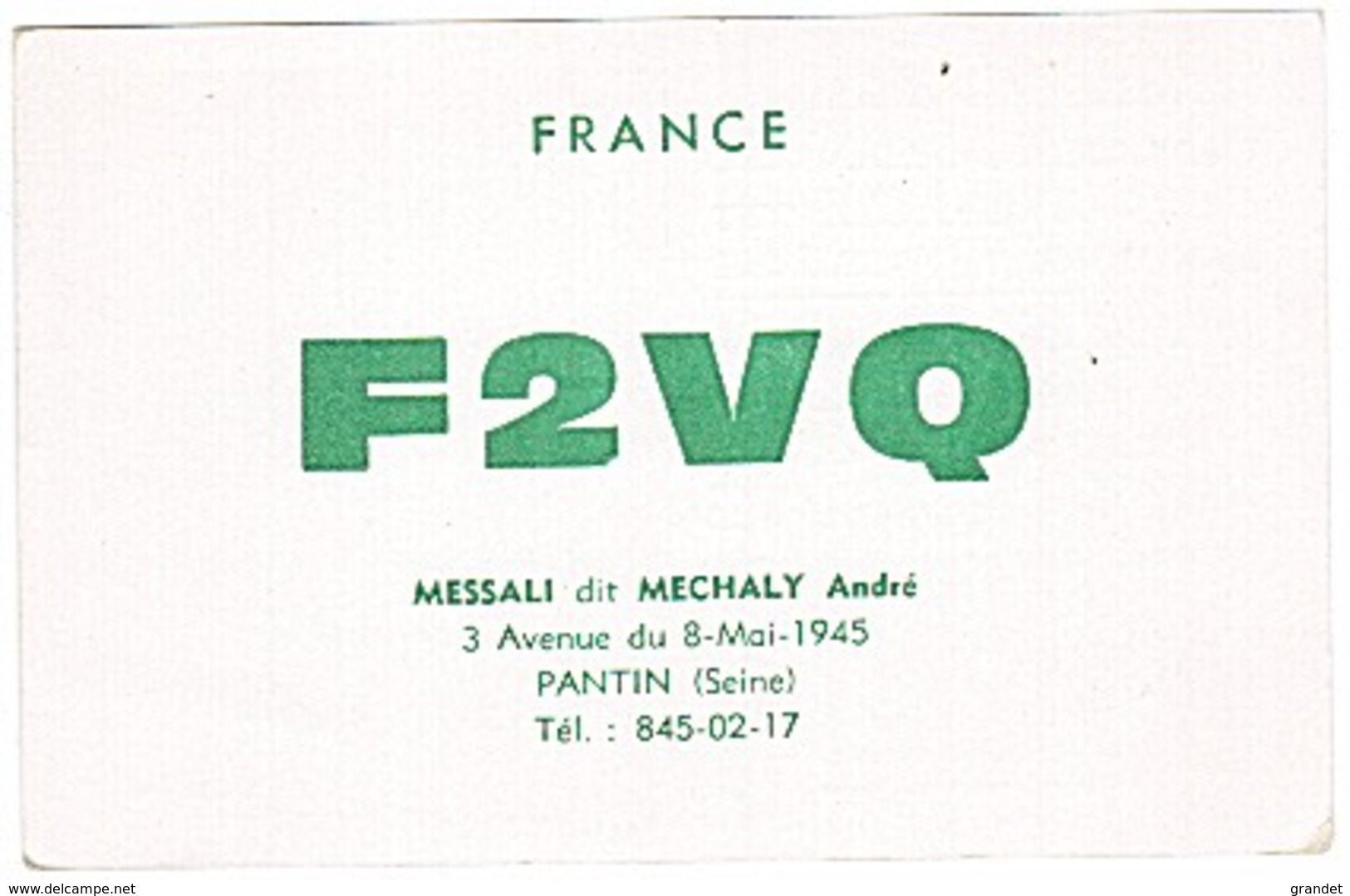 CARTE - RADIO - QSL - PANTIN - - Radio Amateur