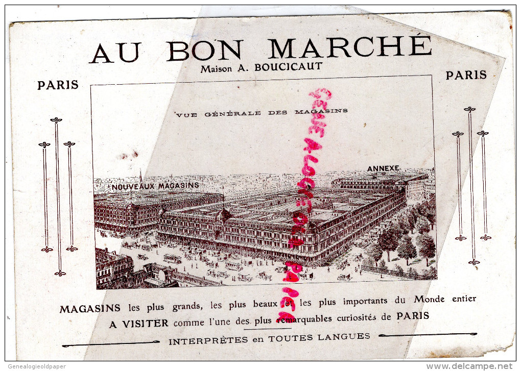 75 - PARIS - CHROMO AU BON MARCHE - MAISON BOUCICAUT -AU MAROC LE SULTAN RECOIT L' ENVOYE DU BON MARCHE - Au Bon Marché