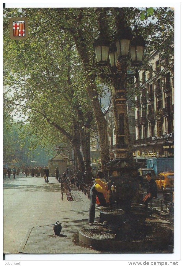 RAMBLAS, FUENTE DE CANALETAS FRENTE HOTEL LLORET.- ( BARCELONA - CATALUNYA ) - Water Towers & Wind Turbines