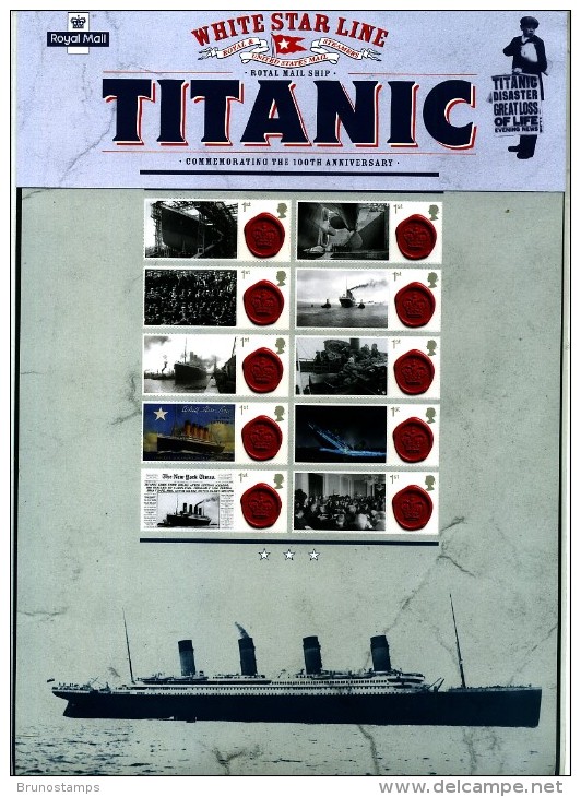 GREAT BRITAIN - 2012  TITANIC   COMMEMORATIVE SHEET - Fogli Completi