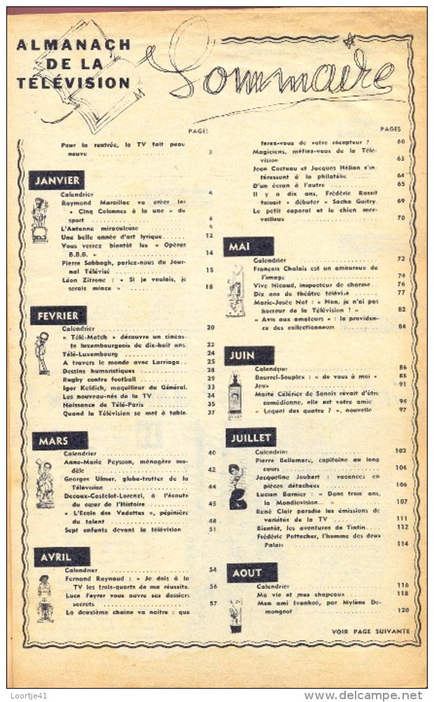 Magazine  L' Almanach De La Télévision 1962 - Televisie - - Autres & Non Classés