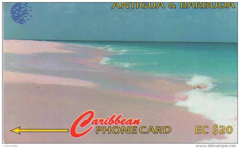 ANTIGUA Y BARBUDA.17CATC. Pink Sand Beach. 1995. 59400 Ex. (006) - Antigua And Barbuda