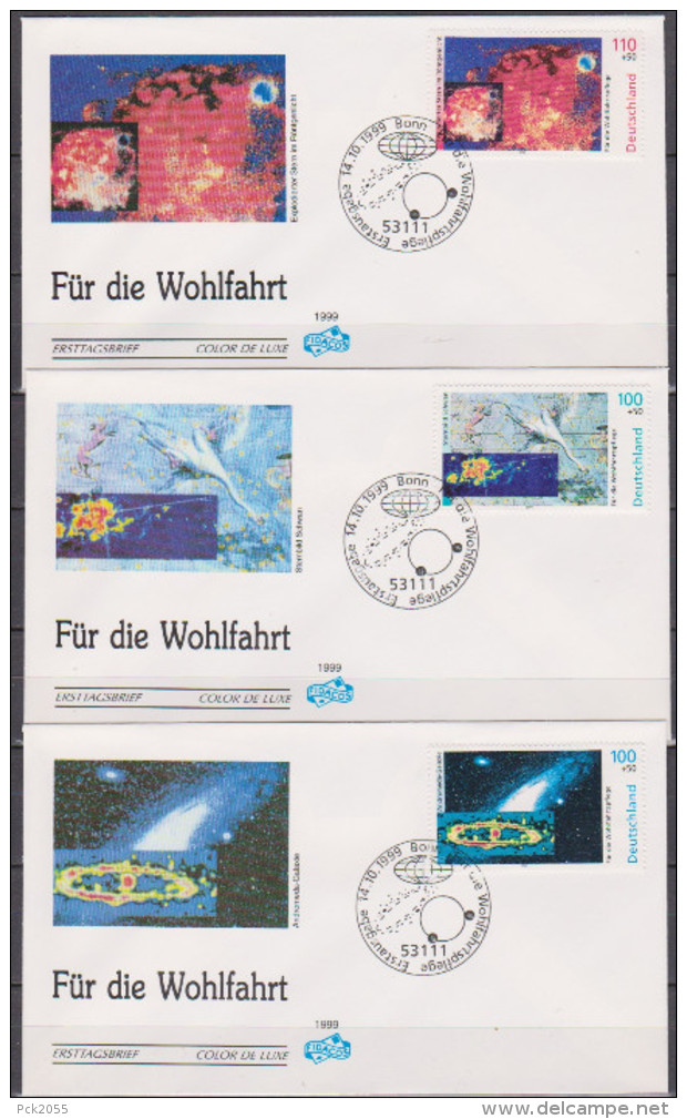 BRD FDC 1999 Nr.2077 - 2081  Wohlfahrt Der Kosmos ( D 3212 ) - 1991-2000