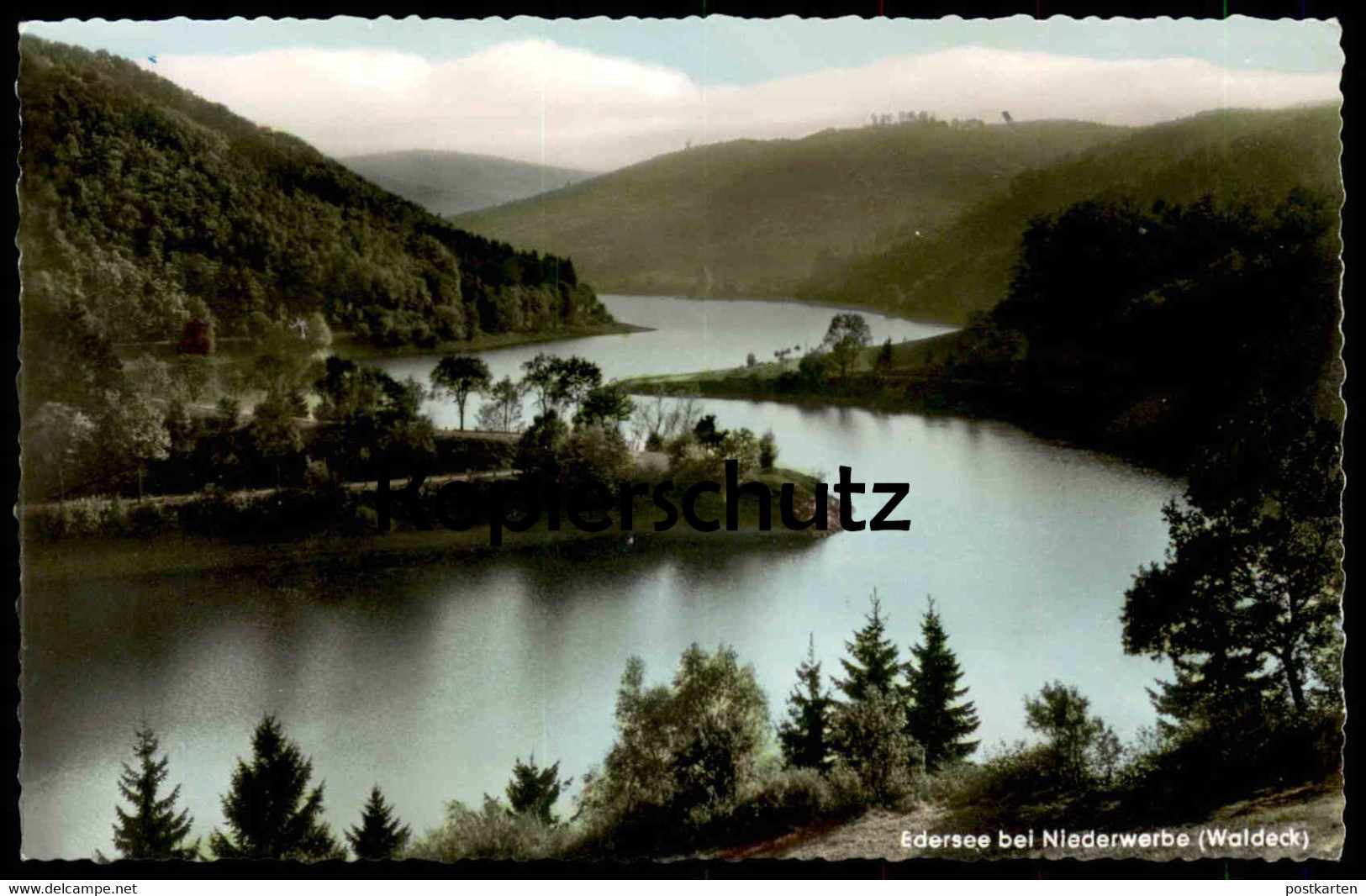 ÄLTERE POSTKARTE EDERSEE BEI NIEDERWERBE WALDECK Talsperre Ansichtskarte Postcard AK Cpa - Edersee (Waldeck)