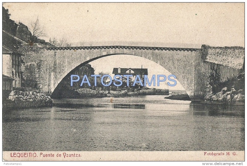 50348 SPAIN ESPAÑA LEQUEITIO VIZCAYA PAIS VASCO BRIDGE PUENTE DE YZUNTZA POSTAL POSTCARD - Otros & Sin Clasificación