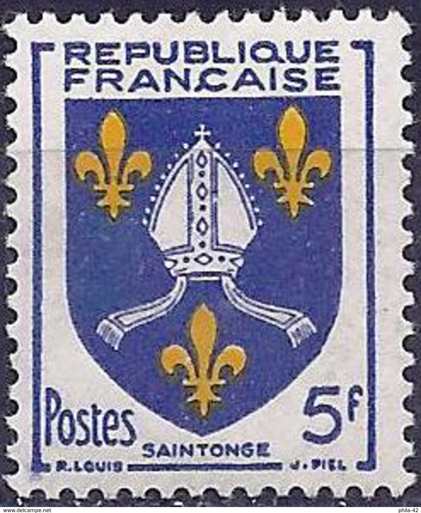 France 1954 - Provincial Arms : Saintonge ( Mi 1031 - YT 1005 ) MNH** - Neufs