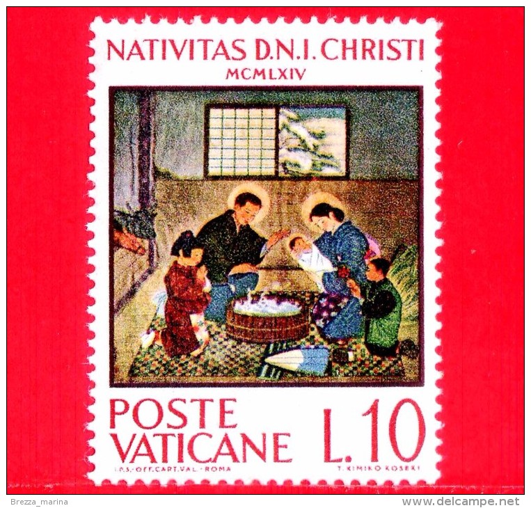 Nuovo - MNH - VATICANO - 1964 - Natale - Natività, Dipinto Di Teresa Kimiko Koseki - 10 - Nuovi