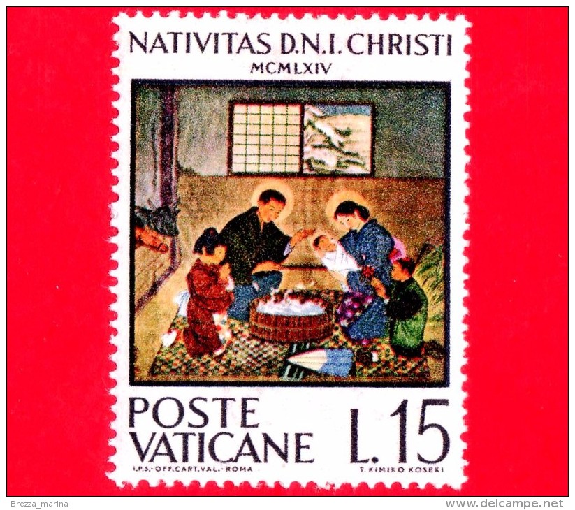 Nuovo - MNH - VATICANO - 1964 - Natale - Natività, Dipinto Di Teresa Kimiko Koseki - 15 - Nuovi