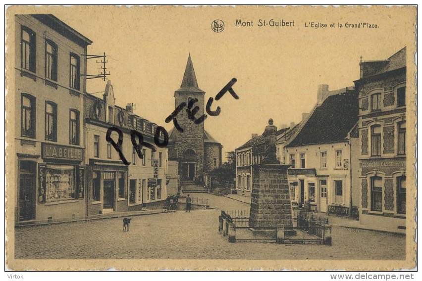 Mont St Guibert :   L´église  Et La Grand'place - Mont-Saint-Guibert