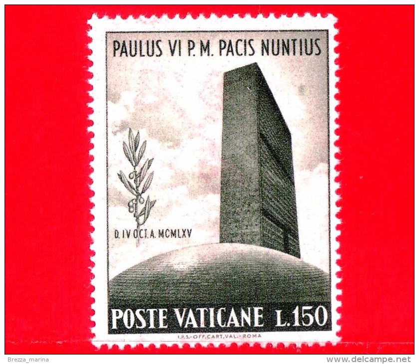 Nuovo - MNH - VATICANO - 1965 - Visita Di Paolo VI Alla Sede Dell´ONU - Palazzo Dell´O.N.U. - 150 L. • - Ongebruikt